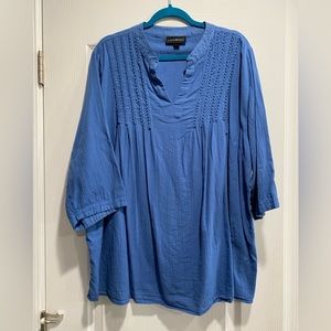 LANE BRYANT 22/24 PLEATED FRONT TUNIC (F)
